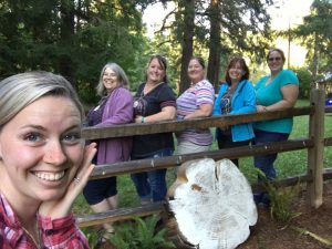 Women's group camping